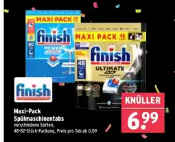 Wasgau finish Maxi-Pack Spülmaschinentabs Angebot