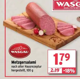 Wasgau WASGAU Metzgersalami Angebot