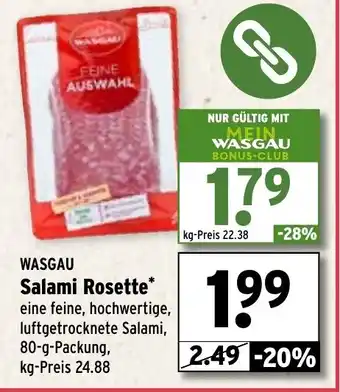 Wasgau WASGAU Salami Rosette Angebot