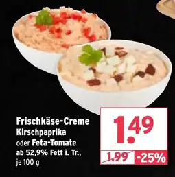 Wasgau Frischkäse-Creme Kirschpaprika oder Feta-Tomate Angebot