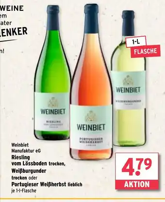 Wasgau Weinbiet Manufaktur eG Riesling Weißburgunder Angebot