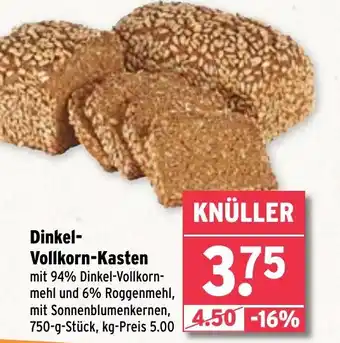 Wasgau Dinkel- Vollkorn-Kasten Angebot