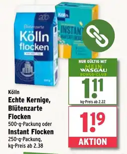 Wasgau Kölln Echte Kernige, Blütenzarte Flocken oder Instant Flocken Angebot