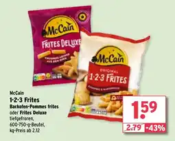 Wasgau McCain 1-2-3 Frites Backofen-Pommes frites oder Frites Deluxe Angebot