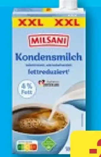 Aldi Nord Milsani Fettreduzierte Kondensmilch XXL Angebot