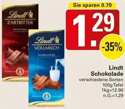 WEZ Lindt Schokolade Angebot