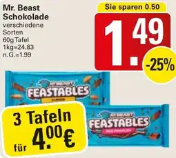 WEZ Mr. Beast Schokolade Angebot