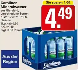 WEZ Carolinen Mineralwasser Angebot