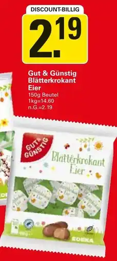 WEZ Gut & Günstig Blätterkrokant Eier Angebot