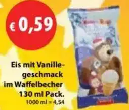 Mix Markt Eis mit Vanillegeschmack im Waffelbecher Angebot