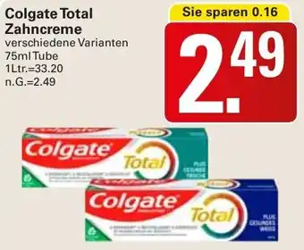 WEZ Colgate Total Zahncreme Angebot