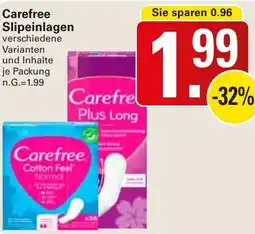 WEZ Carefree Slipeinlagen Angebot