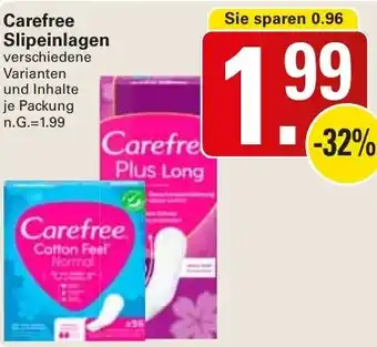 WEZ Carefree Slipeinlagen Angebot