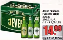 Profi Getränke Jever Pilsener, Fun oder Light Angebot