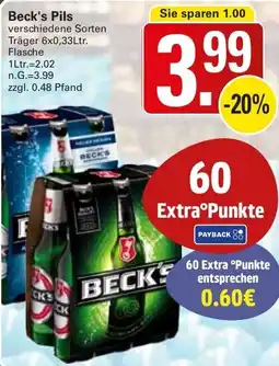 WEZ Beck's Pils Angebot