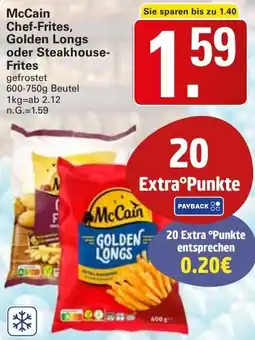 WEZ McCain Chef-Frites, Golden Longs oder Steakhouse Frites Angebot