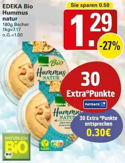 WEZ EDEKA Bio Hummus natur Angebot