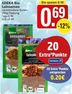 WEZ EDEKA Bio Leinsamen Angebot