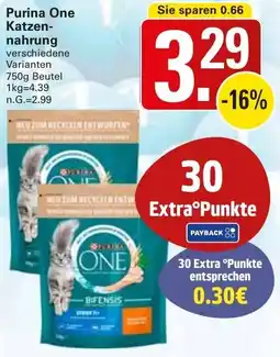 WEZ Purina One Katzennahrung Angebot