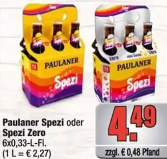 Profi Getränke Paulaner Spezi oder Spezi Zero Angebot