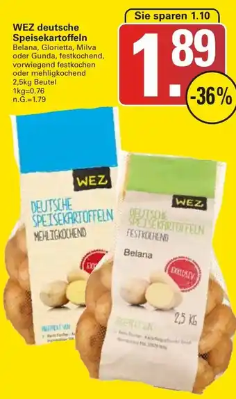 WEZ WEZ deutsche Speisekartoffeln Angebot