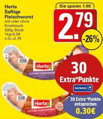 WEZ Herta Saftige Fleischwurst Angebot