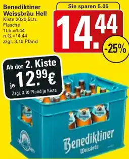 WEZ Benediktiner Weissbräu Hell Angebot