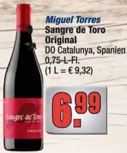 Profi Getränke Miguel Torres Sangre de Toro Original Angebot