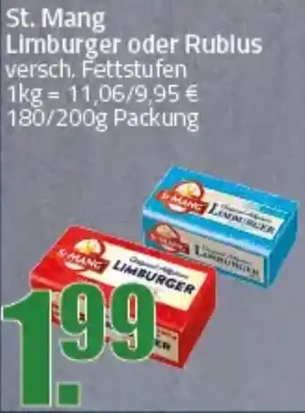 Ihr Frischmarkt St. Mang Limburger oder Rubius Angebot