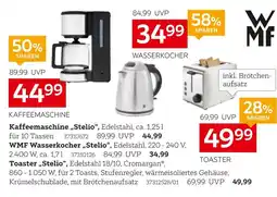 XXXLutz Wmf kaffeemaschine „stelio“, wasserkocher „stelio“ oder toaster „stelio“ Angebot