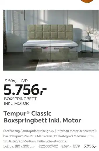 XXXLutz Tempur classic boxspringbett Angebot