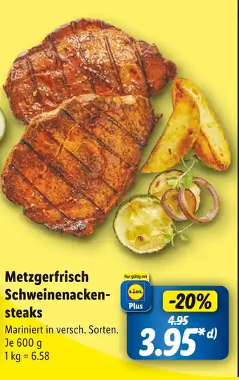 Lidl Metzgerfrisch schweinenackensteaks Angebot