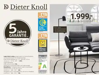 XXXLutz Dieter knoll leder-sofa 2-sitzig oder beistelltisch Angebot