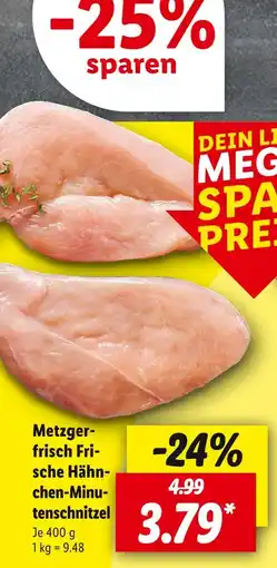 Lidl Metzgerfrisch frische hähnchen-minutenschnitzel Angebot