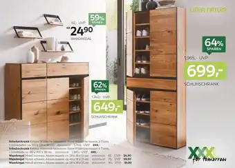 XXXLutz Linea natura schuhschrank oder wandregal Angebot