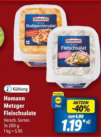 Lidl Homann metzger fleischsalate Angebot