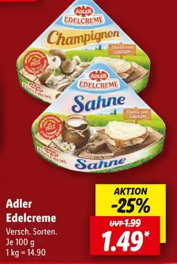 Lidl Adler montag, 24.2. bis samstag, 1.3. edelcreme Angebot