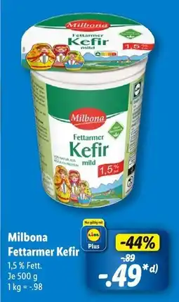 Lidl Milbona fettarmer kefir Angebot