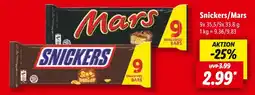 Lidl Snickers/mars Angebot