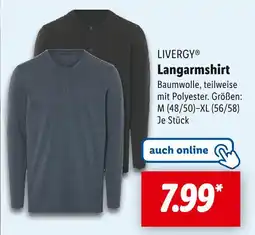 Lidl Livergy langarmshirt Angebot