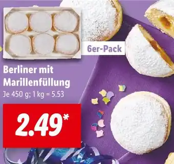 Lidl Berliner mit marillenfüllung Angebot