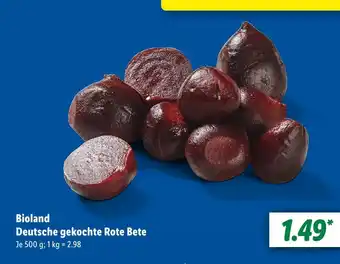 Lidl Bioland deutsche gekochte rote bete Angebot