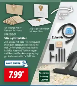 Lidl Parkside vlies-/filtertüten Angebot