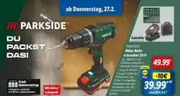 Lidl Parkside akku-bohrschrauber 20 v Angebot