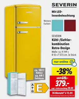 Lidl Severin kühl-/gefrierkombination retro-design Angebot