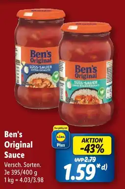 Lidl Ben's original sauce Angebot