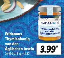 Lidl Eridanous thymianhonig von den ägäischen inseln Angebot