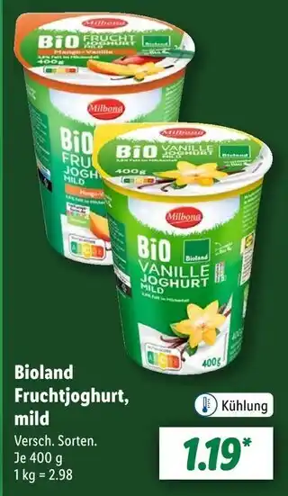 Lidl Milbona fruchtjoghurt, mild Angebot