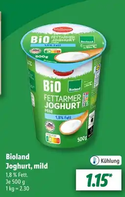 Lidl Bioland joghurt, mild Angebot