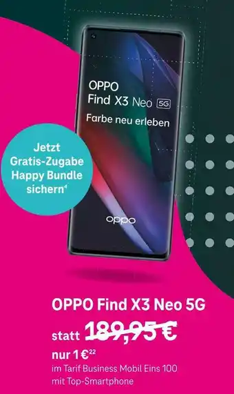 Telekom Shop Oppo find x3 neo 5g smartphone Angebot